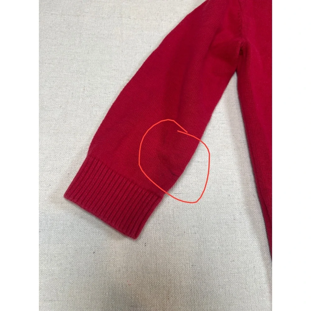 The Children's Place Boys Red V-Neck Knit Sweater 100% Cotton Size 4T